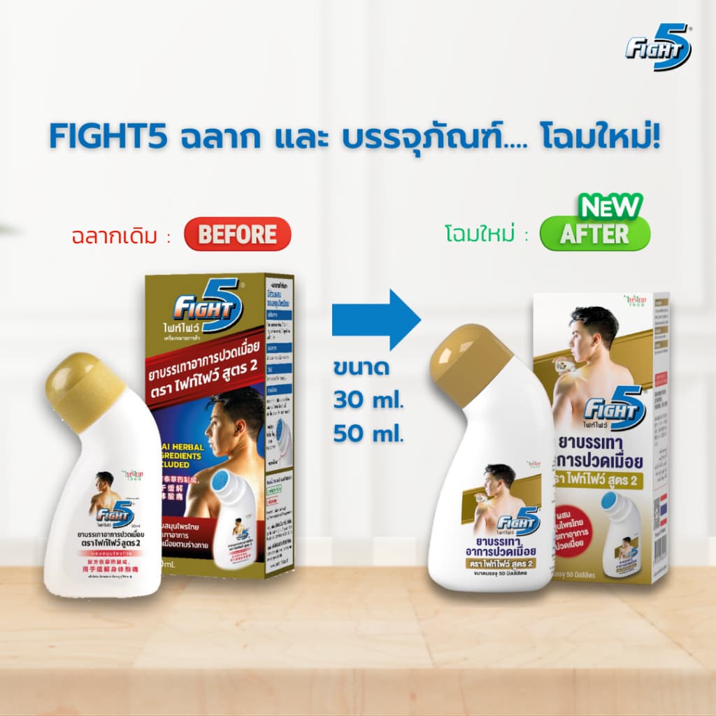 Fight5 - ยาทาแก้ปวด เมื่อย กล้ามเนื้อ ฟกช้ำ รูปที่ 1