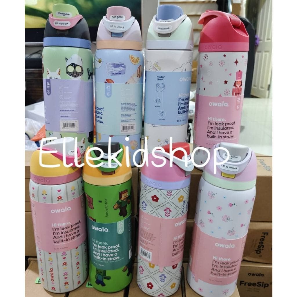 ขวดน้ำเก็บอุณหภูมิ Owala FreeSip สแตนเลส304 24oz /32oz เก็บเย็นยาวนาน ดีไซน์ฝาปิดแน่น ไม่หกไม่ซึม รูปที่ 2