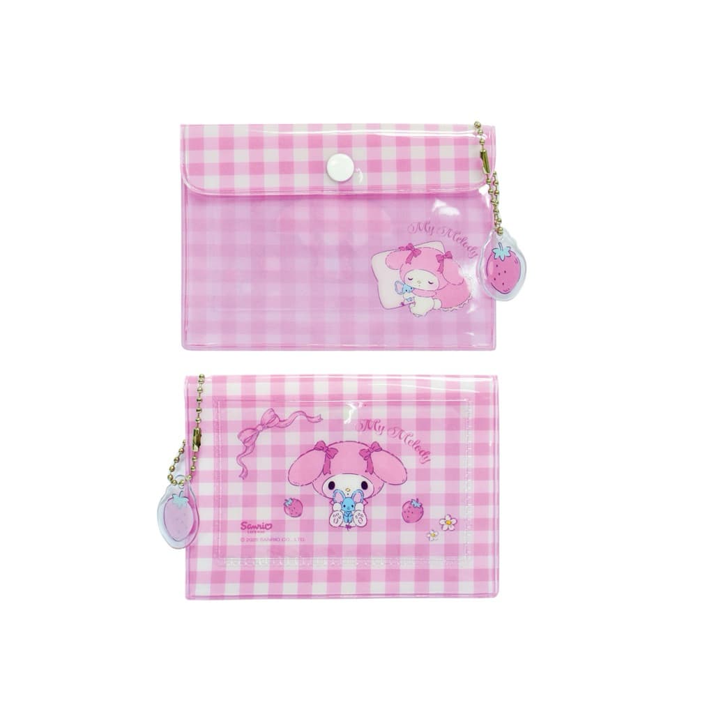 Sanrio กระเป๋าใส่เหรียญ ลายลิขสิทธิ์แท้ ขนาดพกพา B008 B011 Kitty Kuromi Melody รูปที่ 7