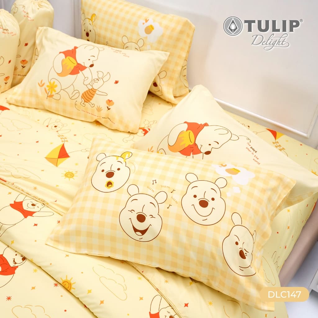 TULIP Delight ชุดผ้าปูที่นอน หมีพู ลิขสิทธิ์แท้ดิสนีย์ Disney Winnie The Pooh DLC147 ผ้าห่ม ผ้านวม ผ้าปูที่นอน รูปที่ 5