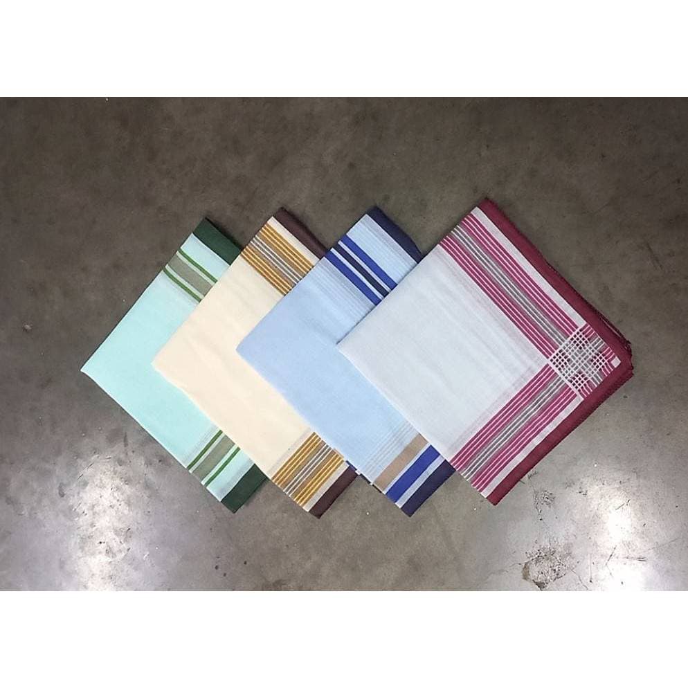 ผ้าเช็ดหน้า ผ้าเช็ดหน้าผู้ชาย ผ้าเช็ดเนื้อผ้าฝ้าย ขนาด 13x13นิ้ว จำนวน 12 ผืน รูปที่ 5