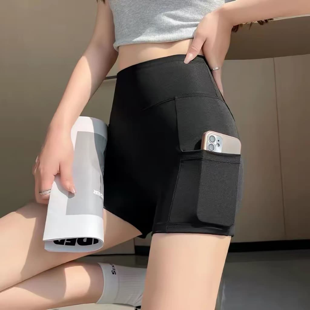 กางเกงเหมาะสำหรับใส่ออกกำลังกาย มีกระเป๋าข้างสำหรับใส่ของ ระบายอากาศได้ดี มีความยืดหยุ่นสูง รูปที่ 1