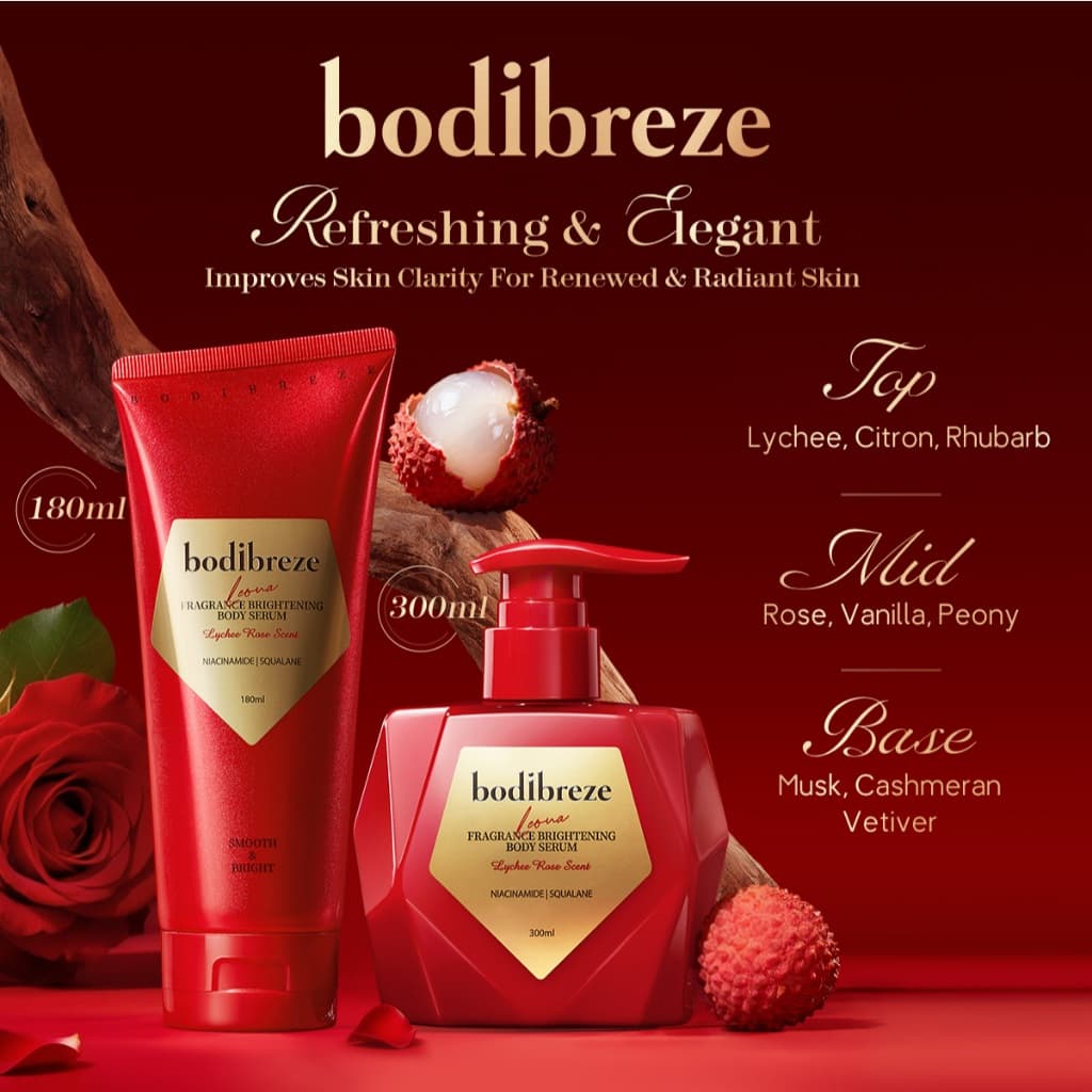 Bodibreze Fragrance Brightening Leona Body Serum 300ml |เซรั่มบอดี้ ขาวใส เนียนนุ่ม ชุ่มชื่น ดูดซึมไว ไม่เหนียวเหนอะหนะ รูปที่ 3