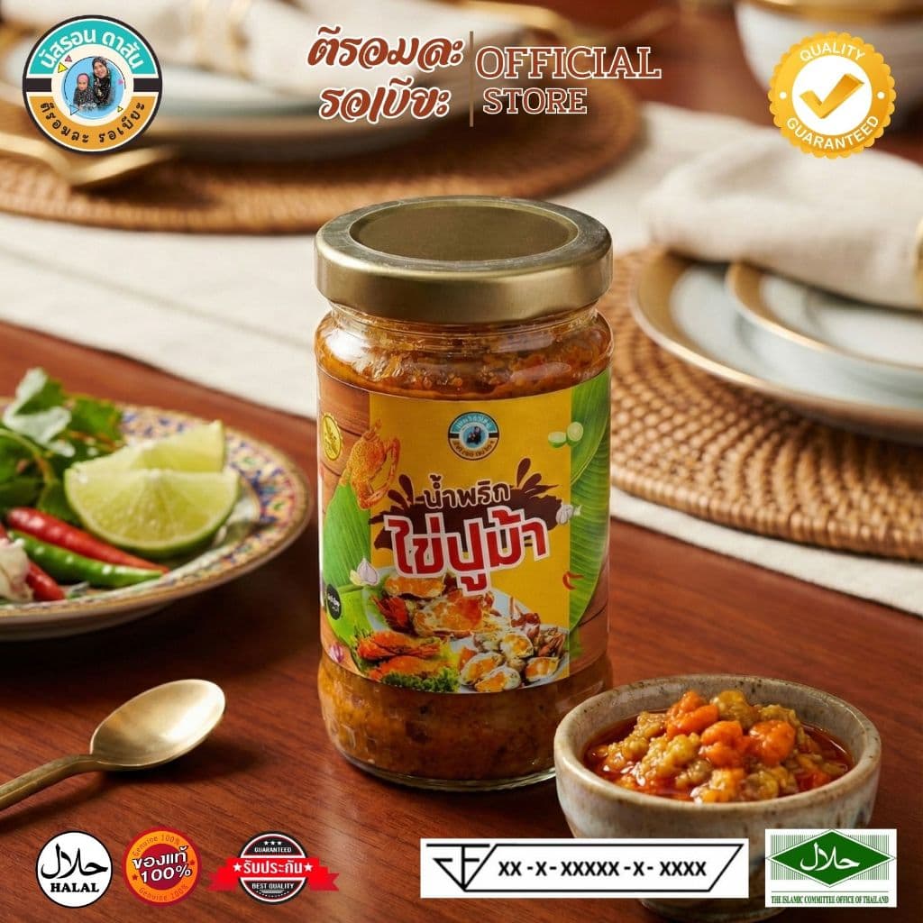 น้ำพริกมันปู + ไข่ปู + เนื้อปู 3 กระปุก รูปที่ 2