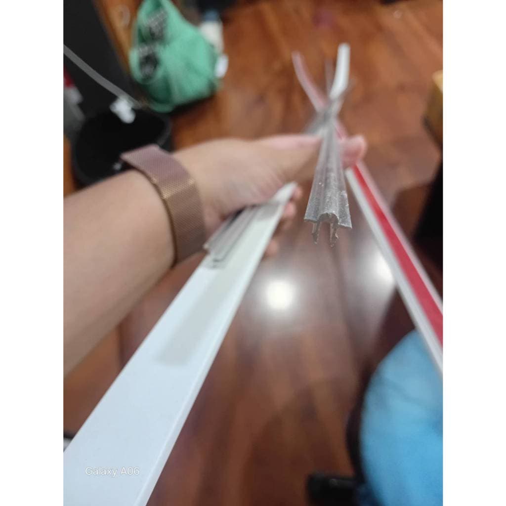 เส้นอะลูมิเนียม รางประตูบานเลื่อน UPVC HOFFEN 1 เส้น ยาว 2 เมตร รูปที่ 2