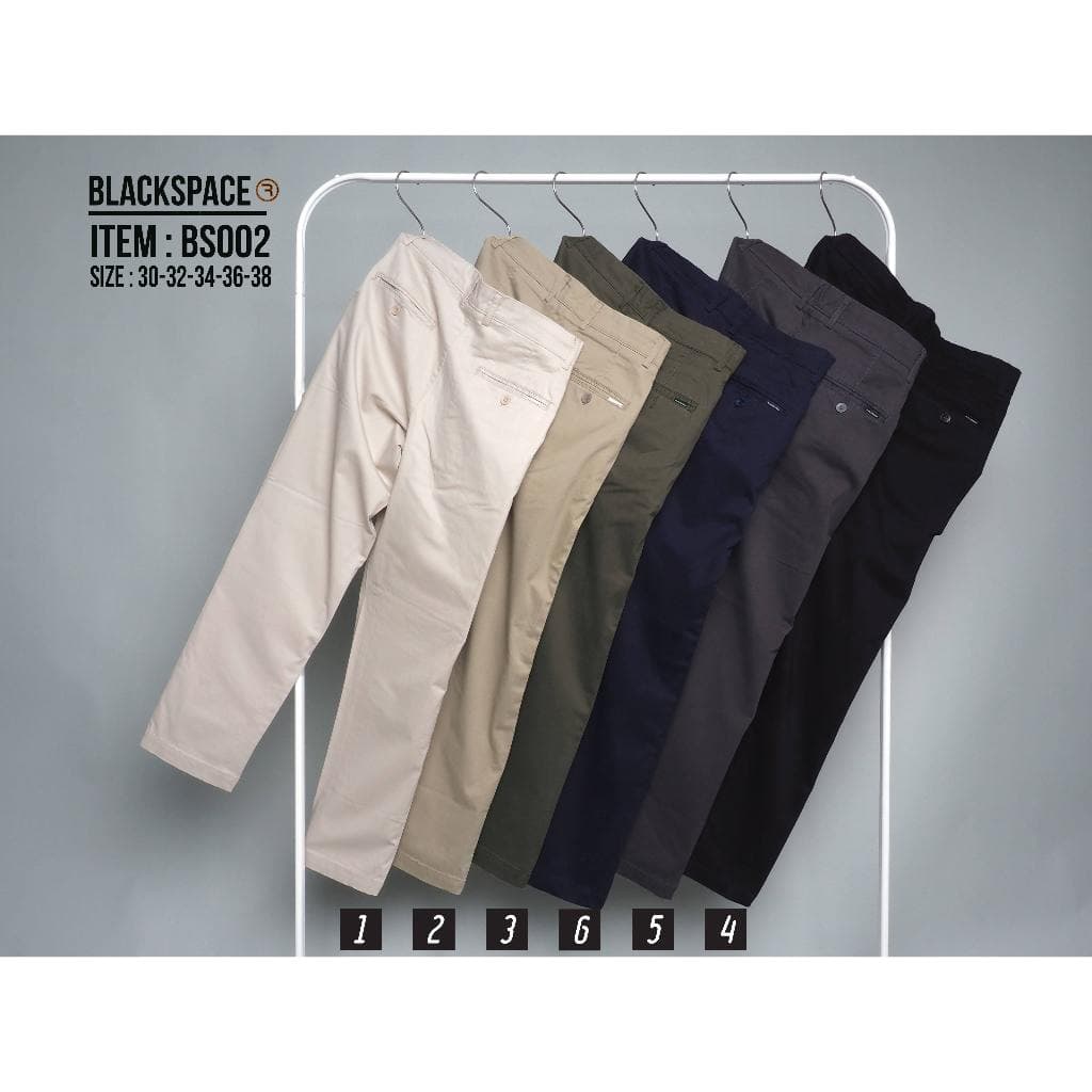 GWBS002 กางเกงขายาว ผู้ชาย ผ้ายืด สีพื้น ยาว 39.5-41 นิ้ว ไซส์ 30-38 รูปที่ 9