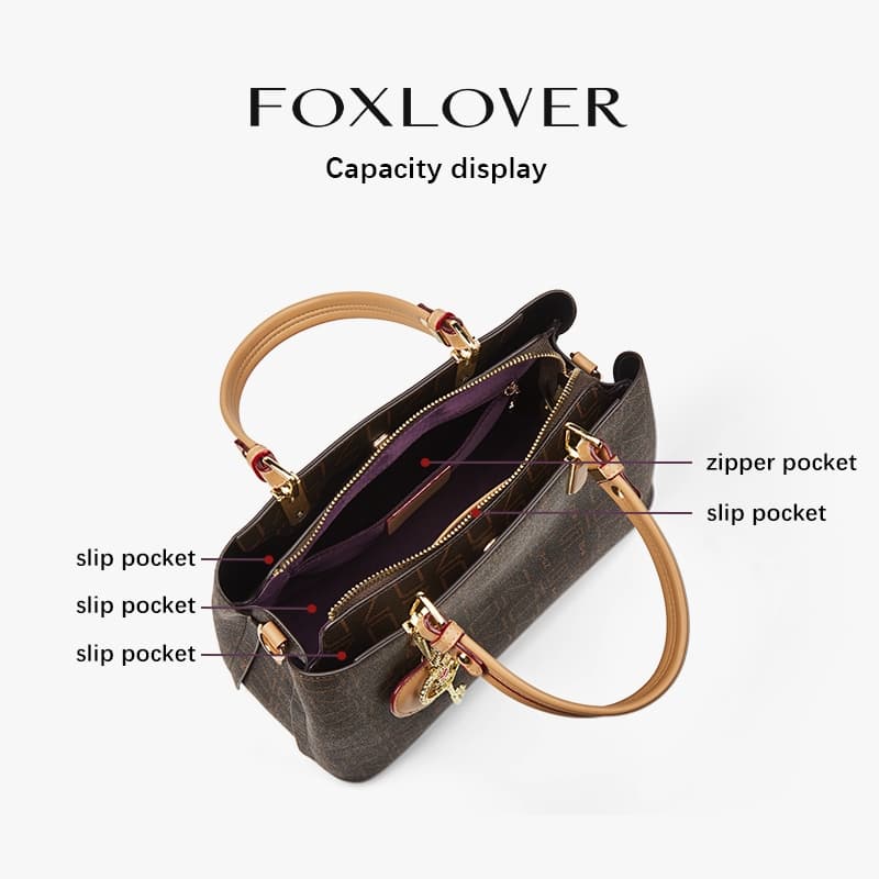 FOXLOVER กระเป๋าสะพายไหล่หนัง PU แฟชั่นสำหรับผู้หญิงพร้อมซิป กระเป๋าสะพายข้าง 2026 แบบใหม่ รูปที่ 7