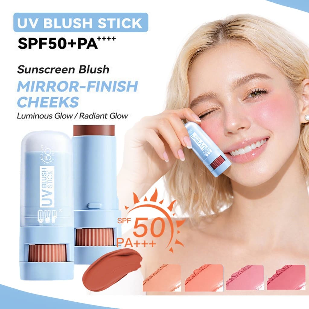 UV Blush Stick SPF50+ PA++++ บลัชกันแดด แก้มฉ่ำโกลว์ ติดทน 12 ชม. 5 สี 4g รูปที่ 1
