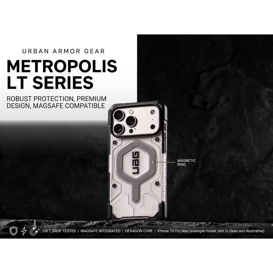 เคส UAG รุ่นใหม่ล่าสุด PLASMA CASE FOR IPHONE 17 16 11 12 13 14 15 PRO MAX PLUS AIR เคสกันกระแทก เคสใส A111 รูปที่ 4