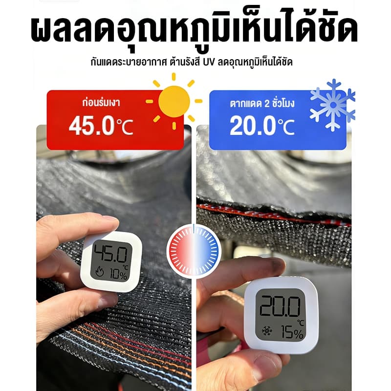 ตาข่ายบังแดด 99% ทนทาน มีตาไก่ กันยูวี ช่วงการใช้งานกว้าง การทำให้ข้น ฉนวนกันความร้อน ผ้ากรองแสง เต็นท์รถ รูปที่ 5