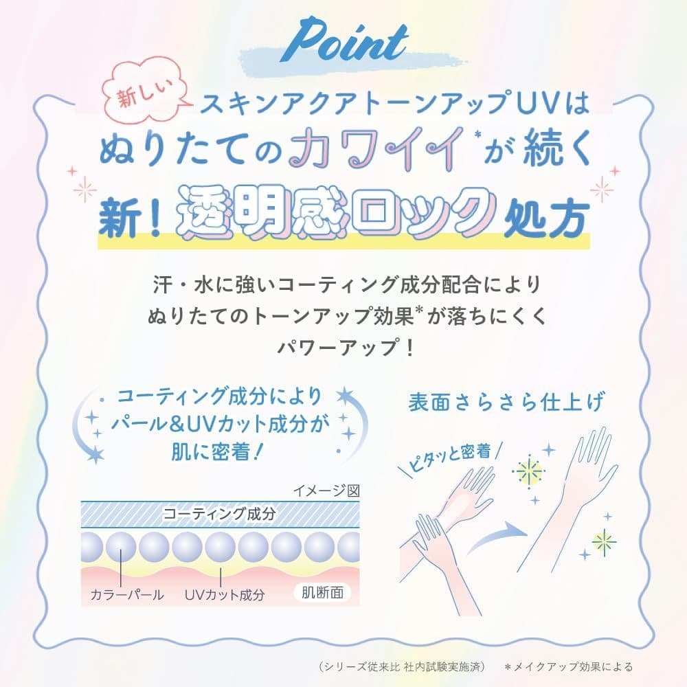 ROHTO SKIN AQUA Tone Up UV Essence SPF50+ PA++++ กันแดดยอดนิยมของแท้จากประเทศญี่ปุ่น รูปที่ 6
