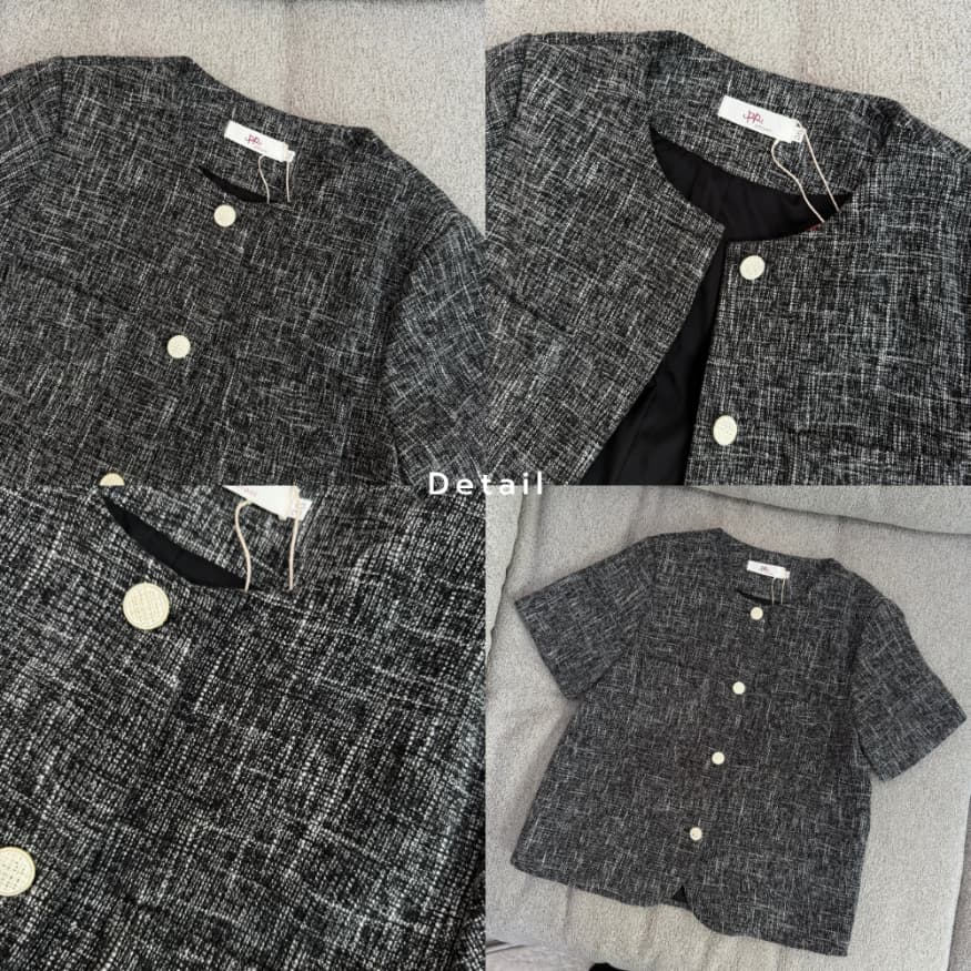 POI เสื้อทวิตคอกลมแต่งกระดุมขาว พรีเมี่ยมคลาสสิค C001D7 รูปที่ 9