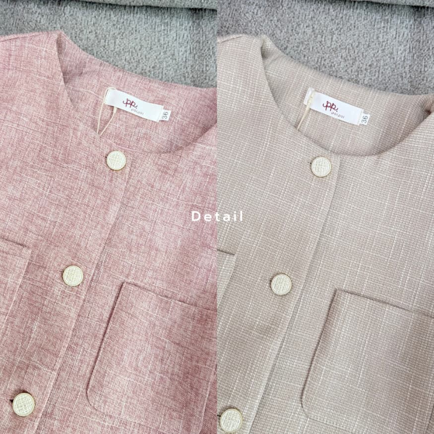 POI เสื้อทวิตคอกลมแต่งกระดุมขาว พรีเมี่ยมคลาสสิค C001D7 รูปที่ 8