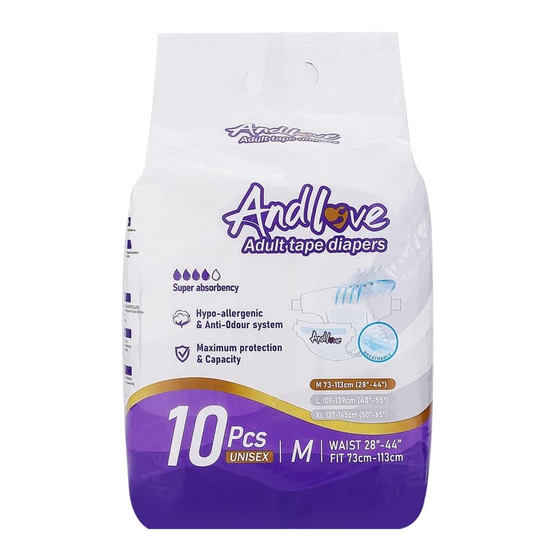 ผ้าอ้อมผู้ใหญ่ Andlove ใช้ได้ทั้งชายหญิง ปลี่ยนง่าย M/L/XL adult diapers ผ้าอ้อมแบบเทป รูปที่ 8