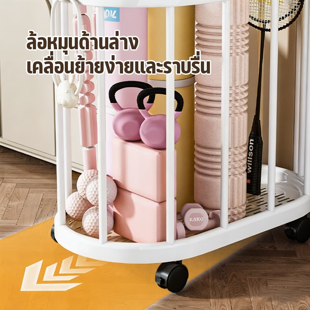 ตะกร้าเก็บของ ตะกร้าอุปกรณ์กีฬา ตะกร้าอเนกประสงค์ สไตล์เรียบง่าย ความจุขนาดใหญ่ เคลื่อนย้ายสะดวก เคลื่อนย้ายสะดวก รูปที่ 4