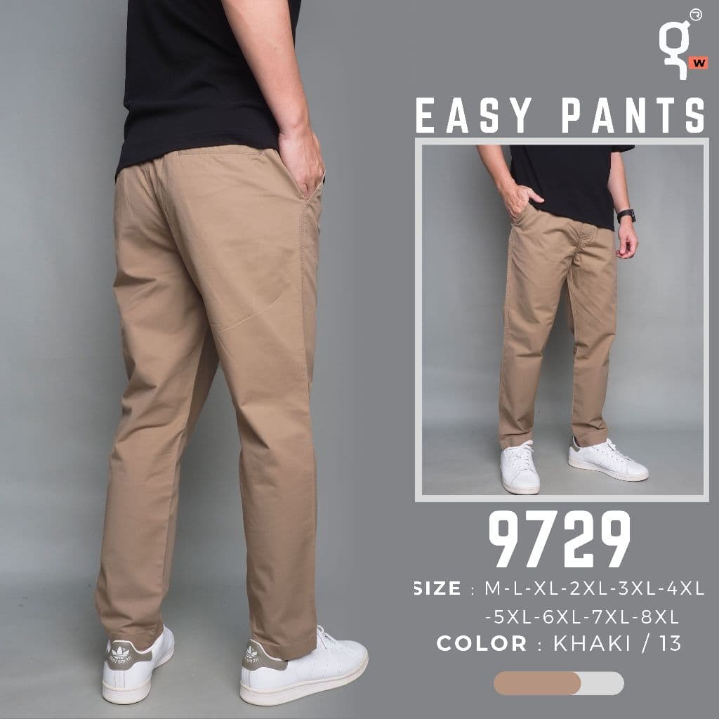 GOODWIN - 9729 EASY PANTS กางเกงขายาว ผู้ชาย ผ้าคอตต้อน100% เอวยืดมีเชือกผูก รูปที่ 6