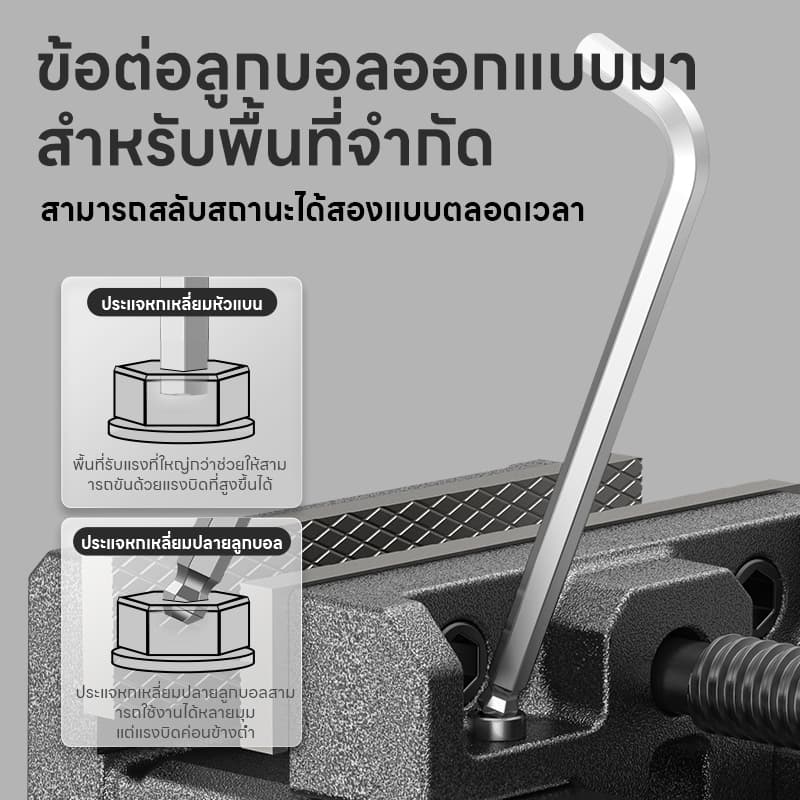 ชุดประแจแอล 9ชิ้น ประแจ หกเหลี่ยม ประแจหกเหลี่ยม CR-V ประแจแอล รูปที่ 5