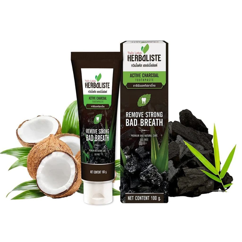 Dok Bua Ku Active Charcoal Toothpaste 100 / 150g.ดอกบัวคู่ ยาสีฟันแอ็คทีฟชาร์โคล 100/150กรัม รูปที่ 5