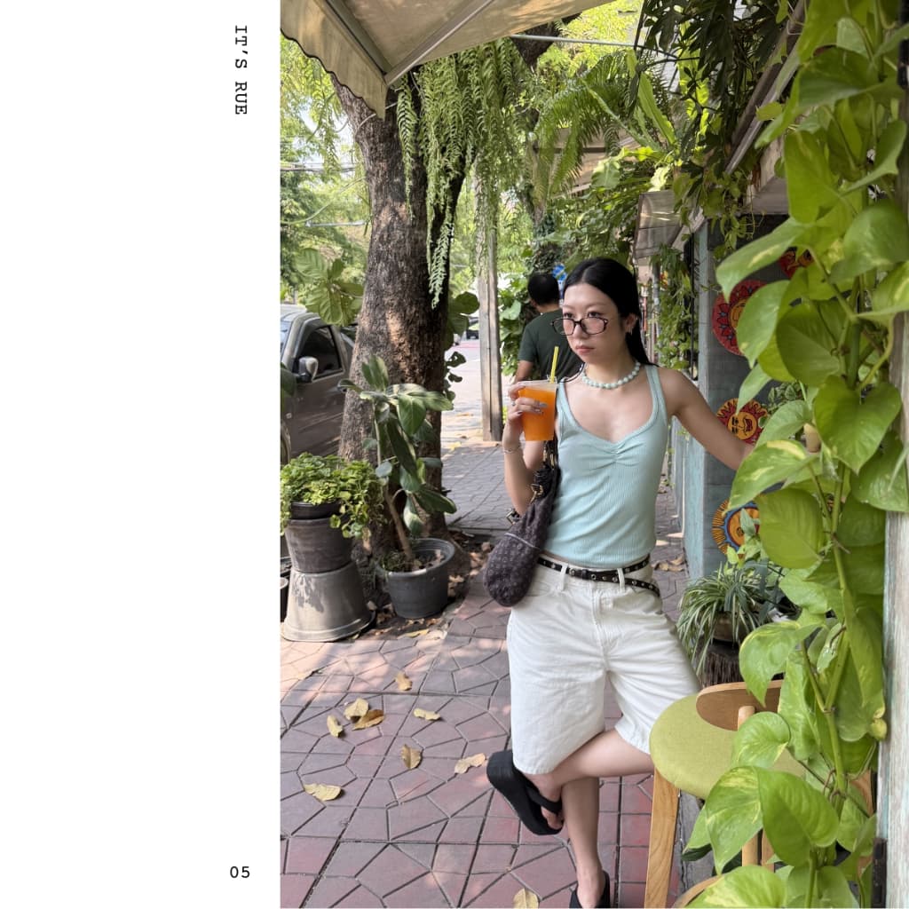 EMAU- Rue the Sleek Amazon Jade Necklace สร้อยหินอมาโซไนท์ รูปที่ 6