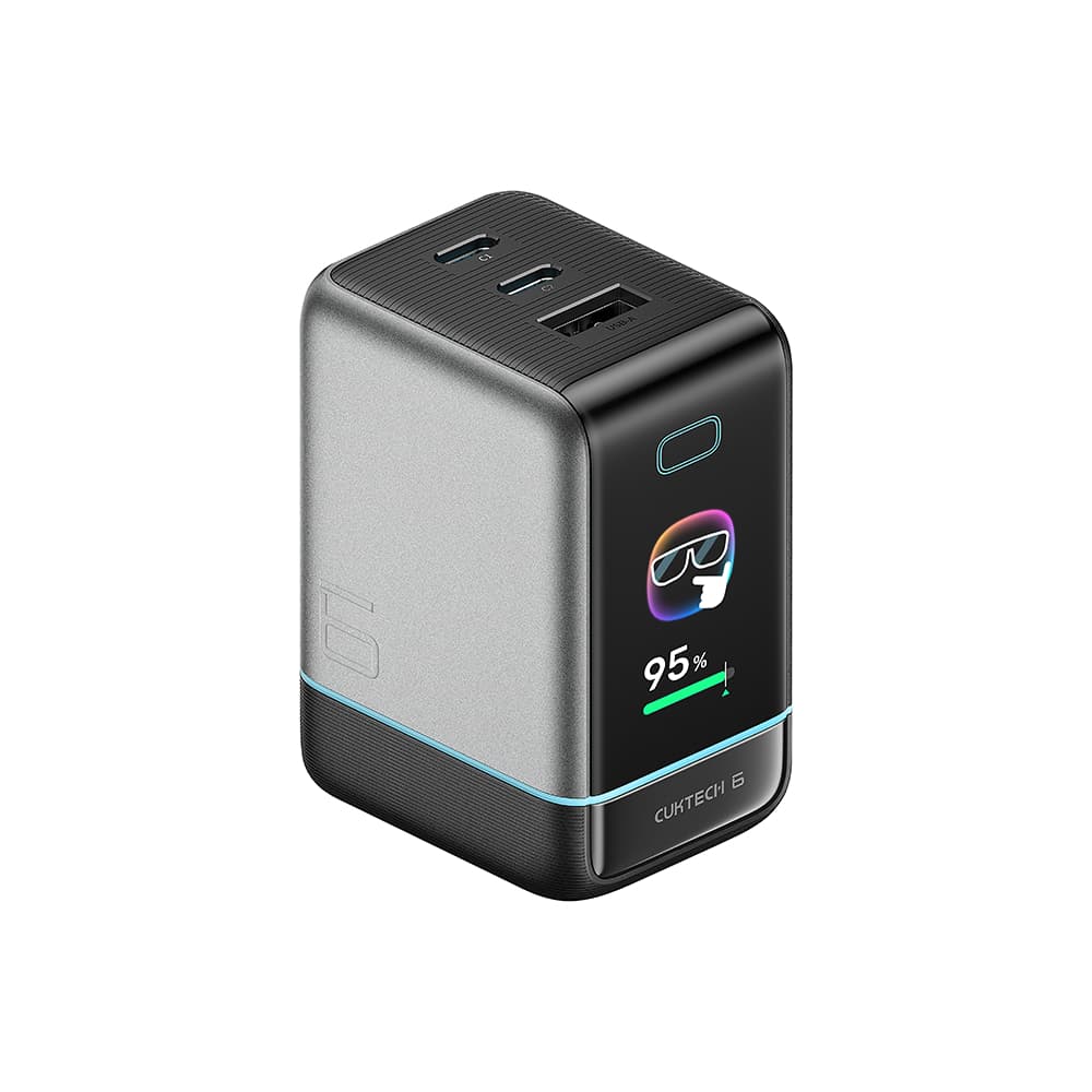 CUKTECH AD653U หัวชาร์จมีจอ 65W ชาร์จเร็ว PD 3.2 , QC 3.0 , MiPPS , PPS , UFCS -2Y รูปที่ 2