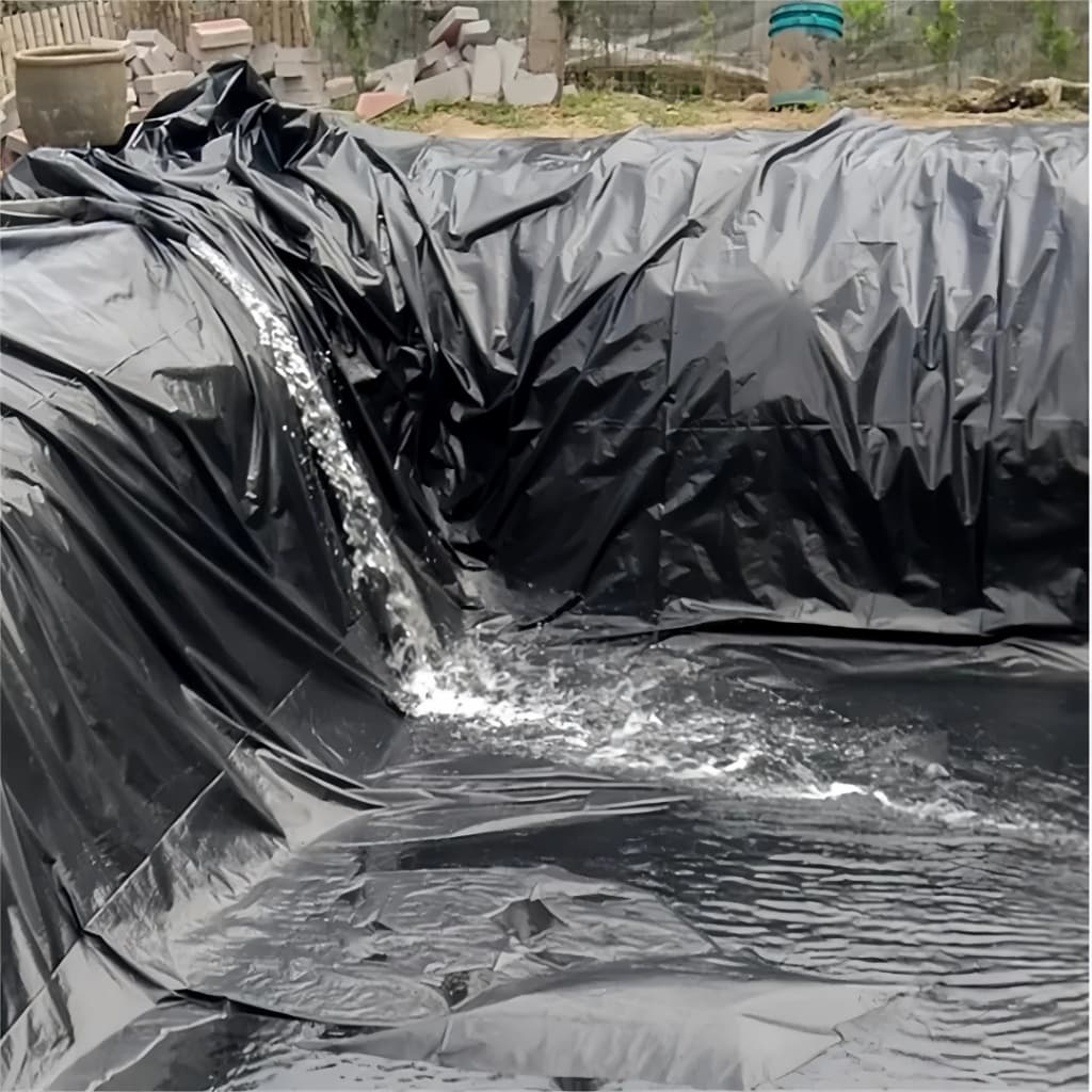 ผ้ายางปูบ่อปลา กว้าง 6 เมตร ฟิล์ม HDPE กันรังสี UV หนา 200/350/500 ไมครอน ทนทาน50ปี รูปที่ 7