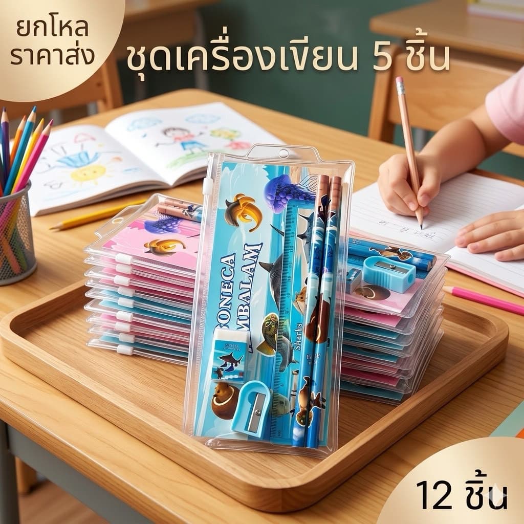 ยกโหลชุดเซทเครื่องเขียน มีหลายแบบ มีคาคาส่ง ส่งจากกรุงเทพ รูปที่ 5