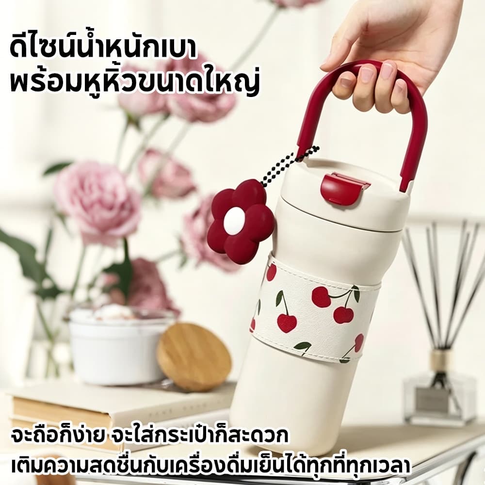 แก้วน้ำเก็บความเย็น 720MLเย็น 24h กระติกน้ําร้อน 316 สแตนเลส กระติกเก็บความเย็น น้ําหลอด รูปที่ 7