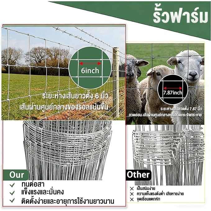 รั้วถักปม/รั้วตาข่าย รั้วตาข่ายแรงดึง แรงดึง ตาข่ายเหล็ก ยาว ลวดตาข่ายถักปม รั้วตาข่ายถักปม รูปที่ 4