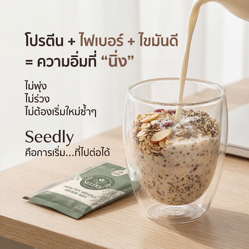 SEEDLY สูตรนมโอ๊ต SET 10ชุด รูปที่ 3