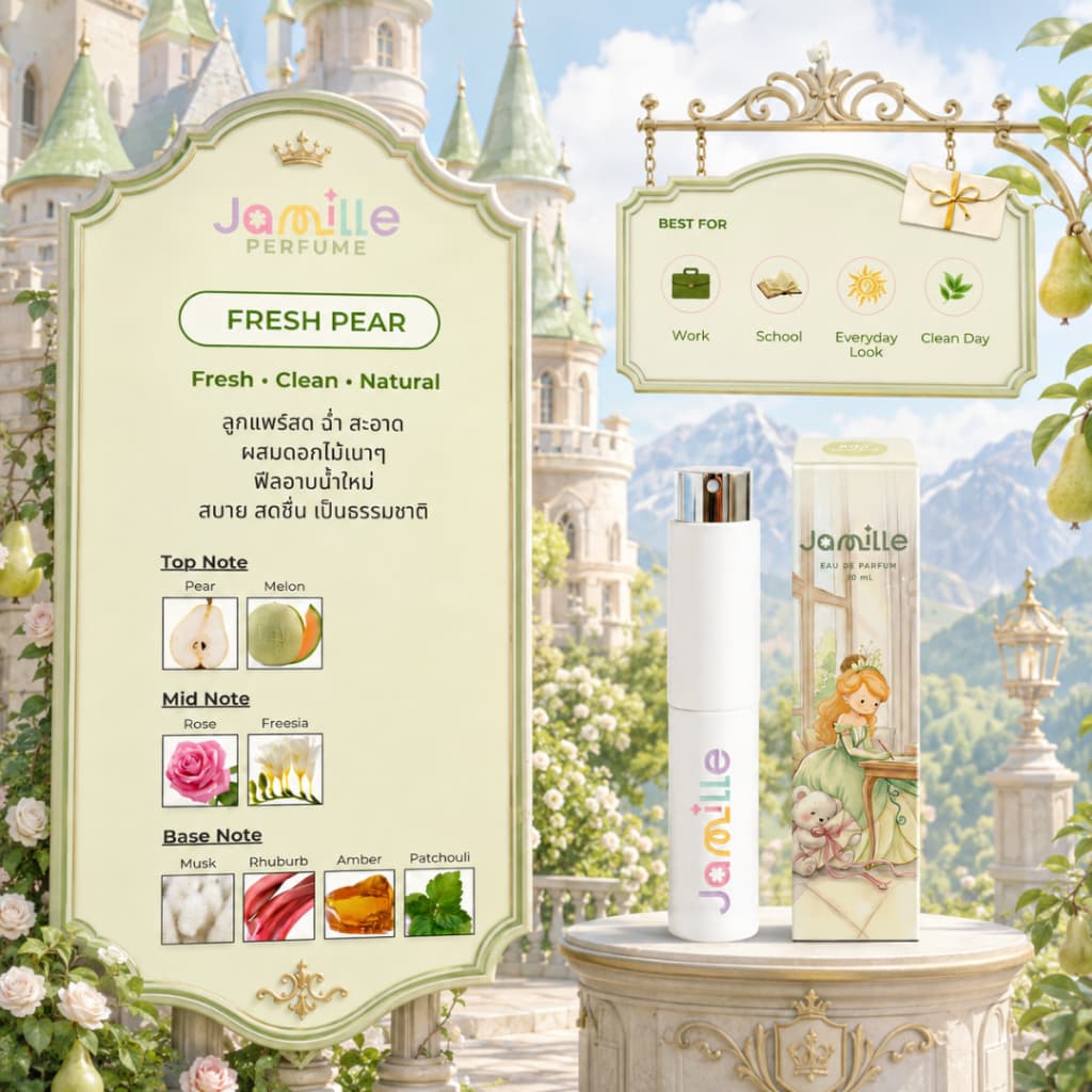 Jamille Perfume | น้ำหอมพกพา 5 กลิ่น หอมนาน 6-8 ชั่วโมง Eau De Parfum ขนาด 10ml สำหรับทุกโอกาสและลุคในชีวิตประ รูปที่ 5