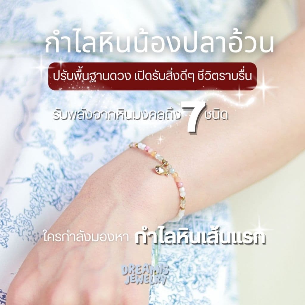 Dreamis - น้องปลาอ้วน🌟 กำไลหินชีวิตไหลลื่น เงินทองไม่ขาด ความสุขล้นใจ 🐟