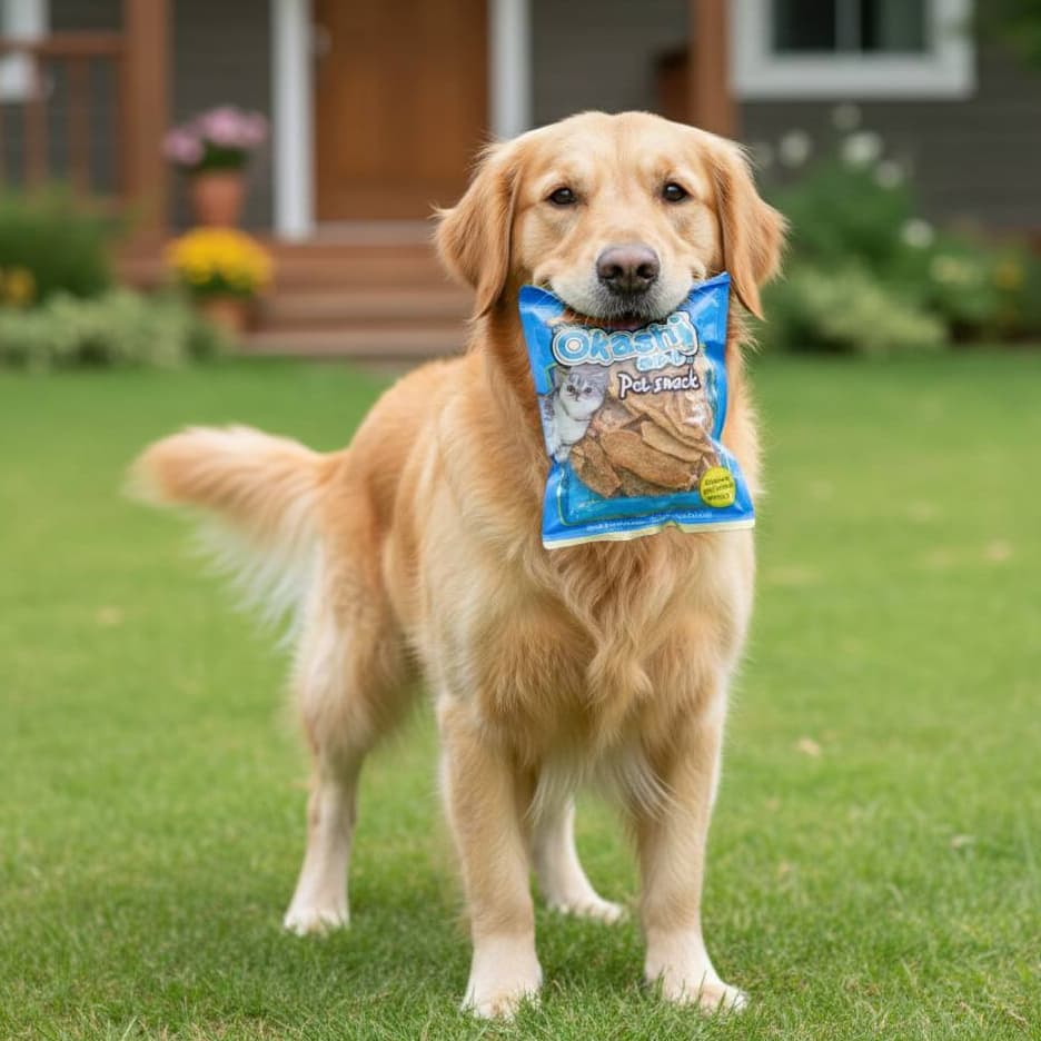 OKASHI SNACK DOG AND CAT ขนมขบเคี้ยวสำหรับสุนัข และแมว รูปที่ 5