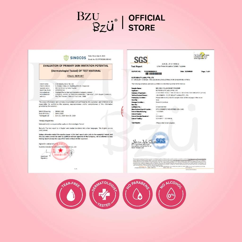BZU BZU Cooling Baby Powder with Puff แป้งฝุ่นข้าวโพดธรรมชาติบริสุทธิ์100% สำหรับเด็กทารก ปราศจากทัลคัม รูปที่ 5