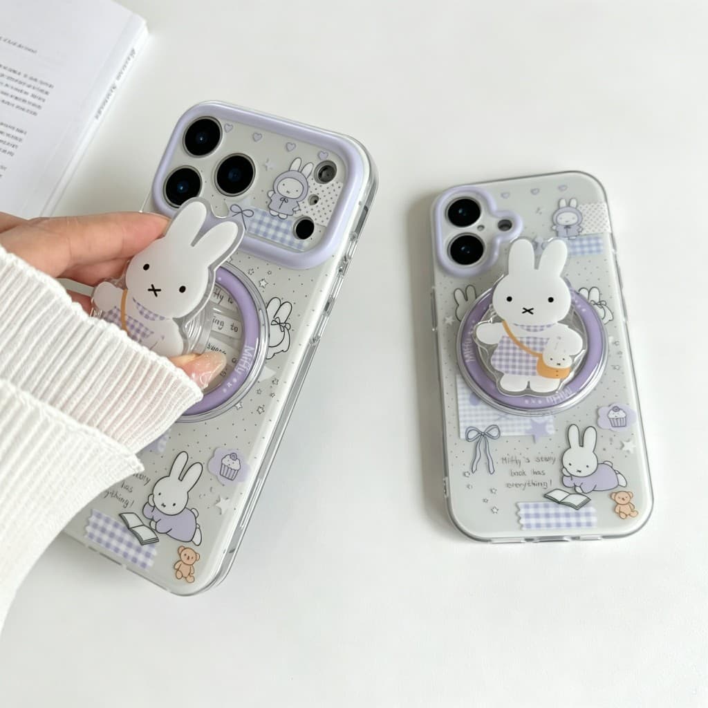 เคส IMD สำหรับ ต่ายม่วง iphone17promax 17 17pro 16promax 13 14 15 16plus 11 14promax งานด้าน ไม่เป็นรอยนิ้วมือไอโฟน16 รูปที่ 6