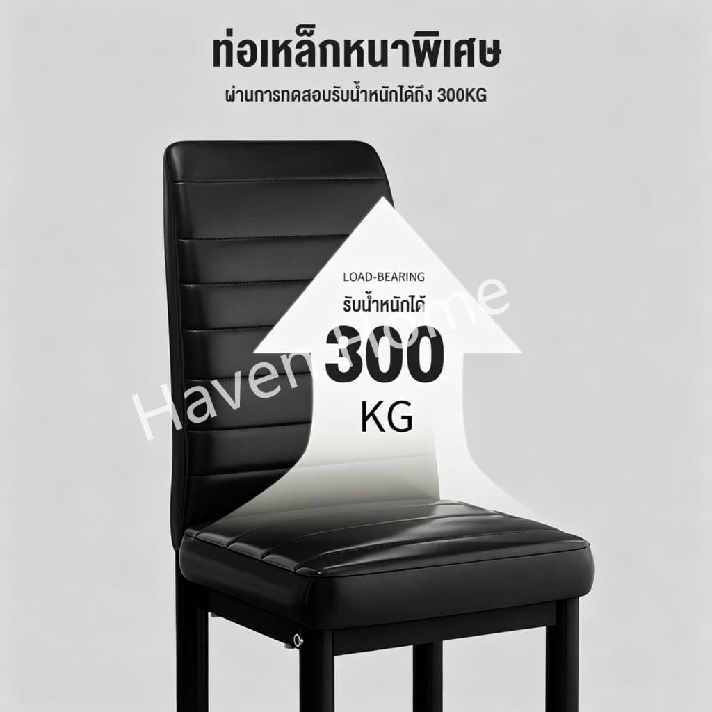 เก้าอี้ทานอาหาร เก้าอี้คาเฟ่ เก้าอี้กินข้าว สไตล์โมเดิร์น เบาะหนัง ขาเหล็ก รับขายส่ง รูปที่ 5