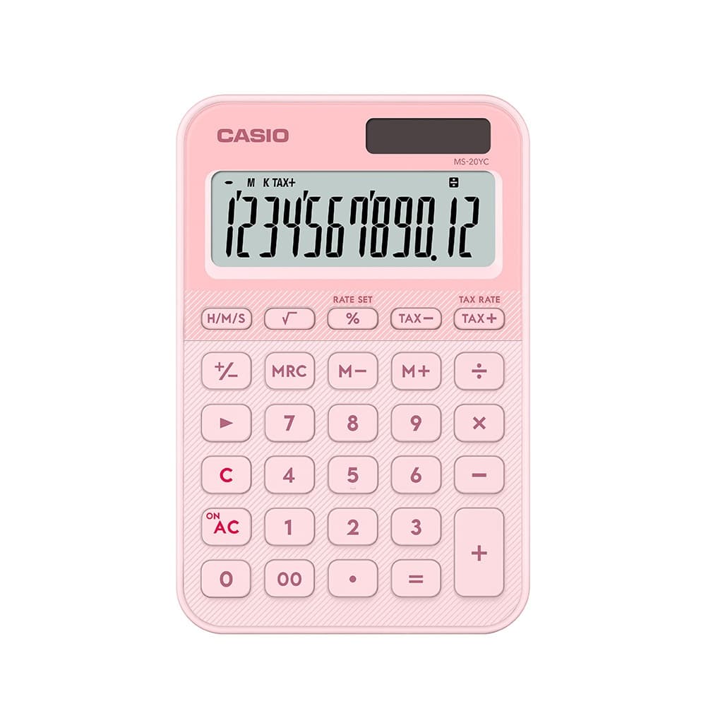 Casio Calculator เครื่องคิดเลขคาสิโอ้ สีสัน ประเภทตั้งโต๊ะ MS-20YC 12 หลัก รูปที่ 6