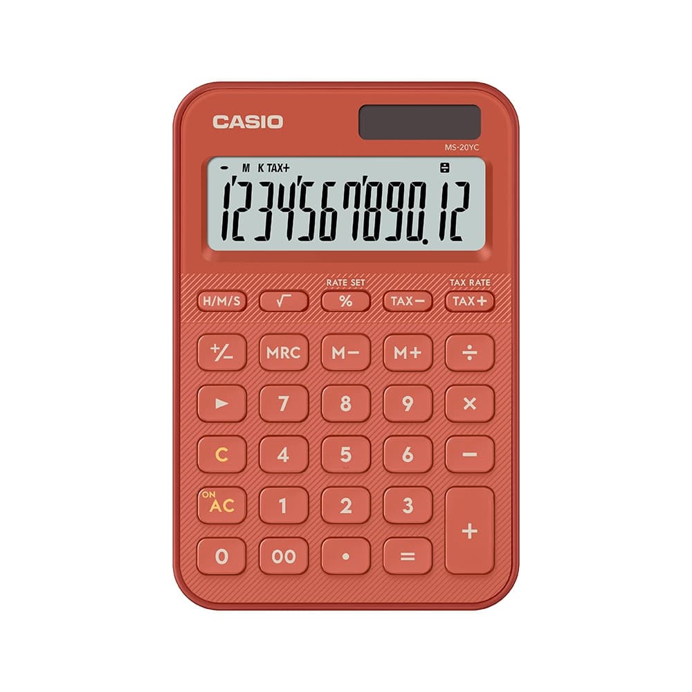 Casio Calculator เครื่องคิดเลขคาสิโอ้ สีสัน ประเภทตั้งโต๊ะ MS-20YC 12 หลัก รูปที่ 8