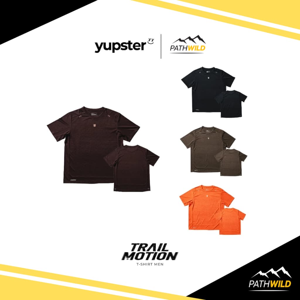 YUPSTER Running T-shirt Trail Motion Collection - เสื้อวิ่งผู้ชาย ผ้าเบา แห้งไว ระบายอากาศได้ดี รูปที่ 1