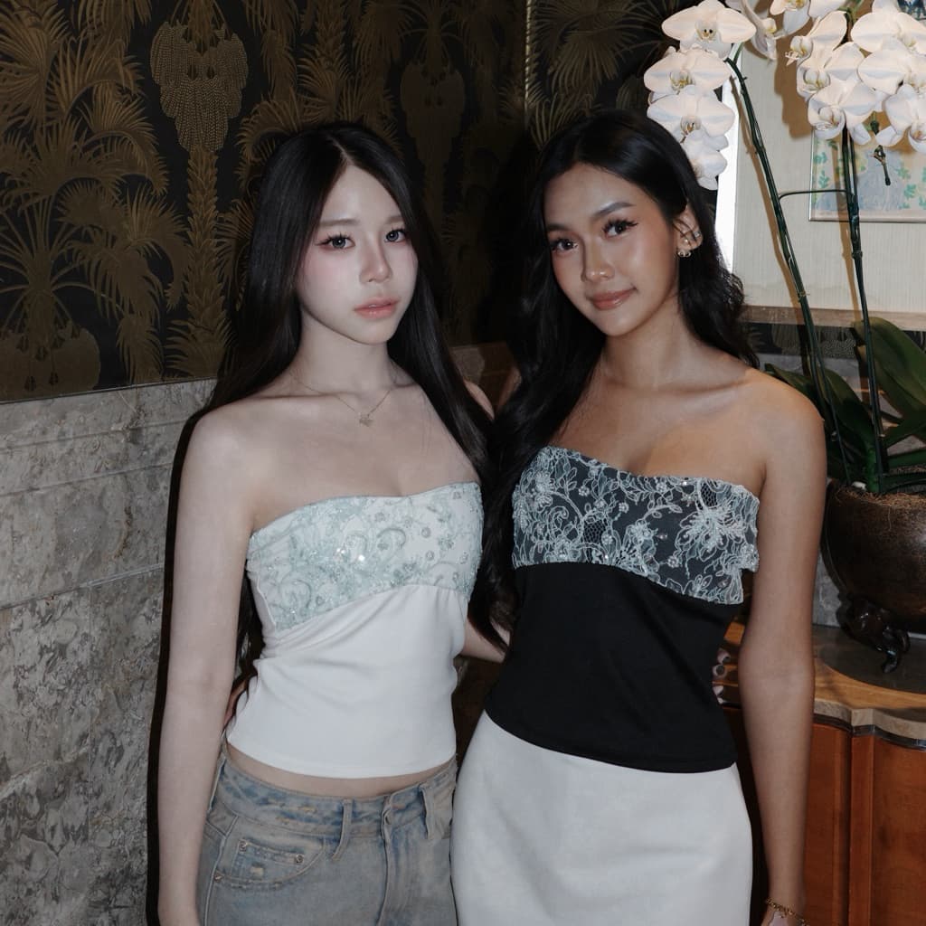 Serlyn | PORTIA Lace Tubetop เกาะอกลูกไม้ฝรั่งเศสพรีเมียม รูปที่ 7