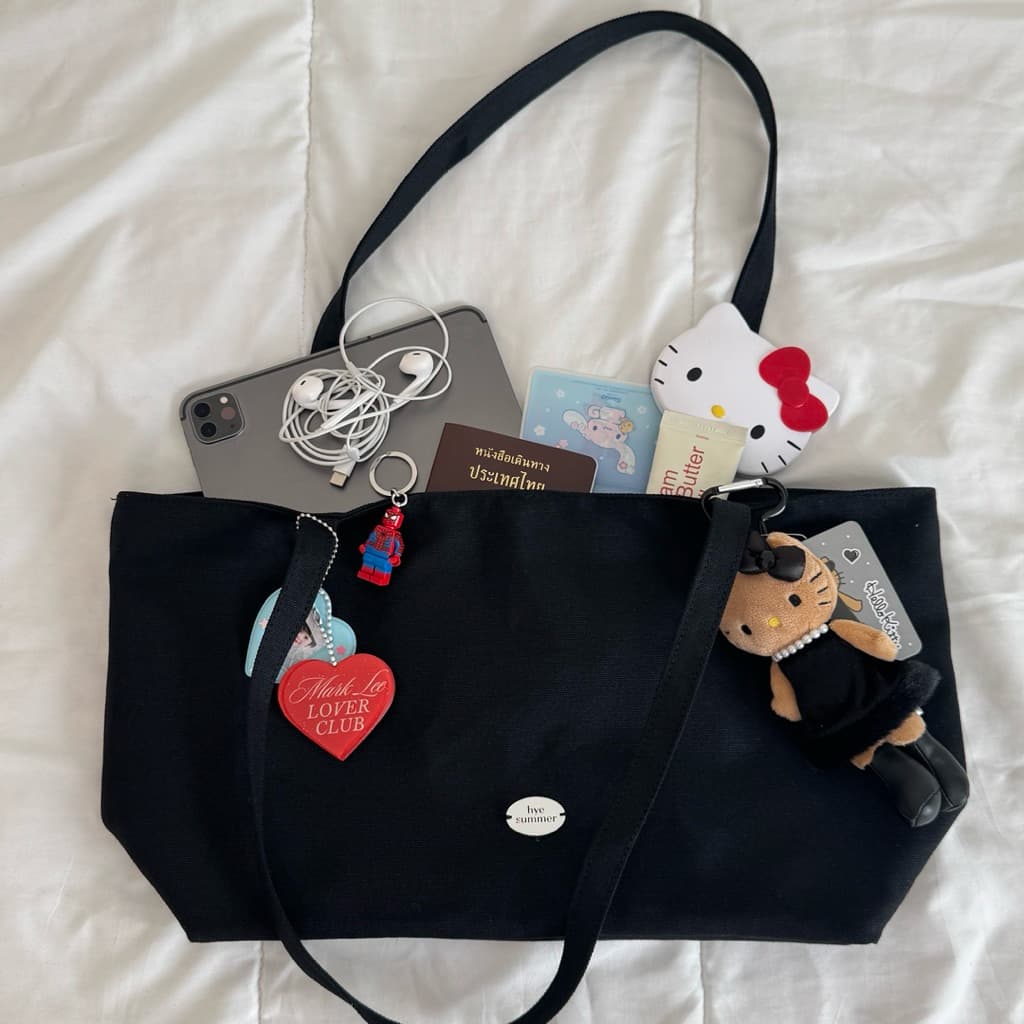 cloudy bag - Hyesummer.r กระเป๋าผ้าแคนวาส รูปที่ 7