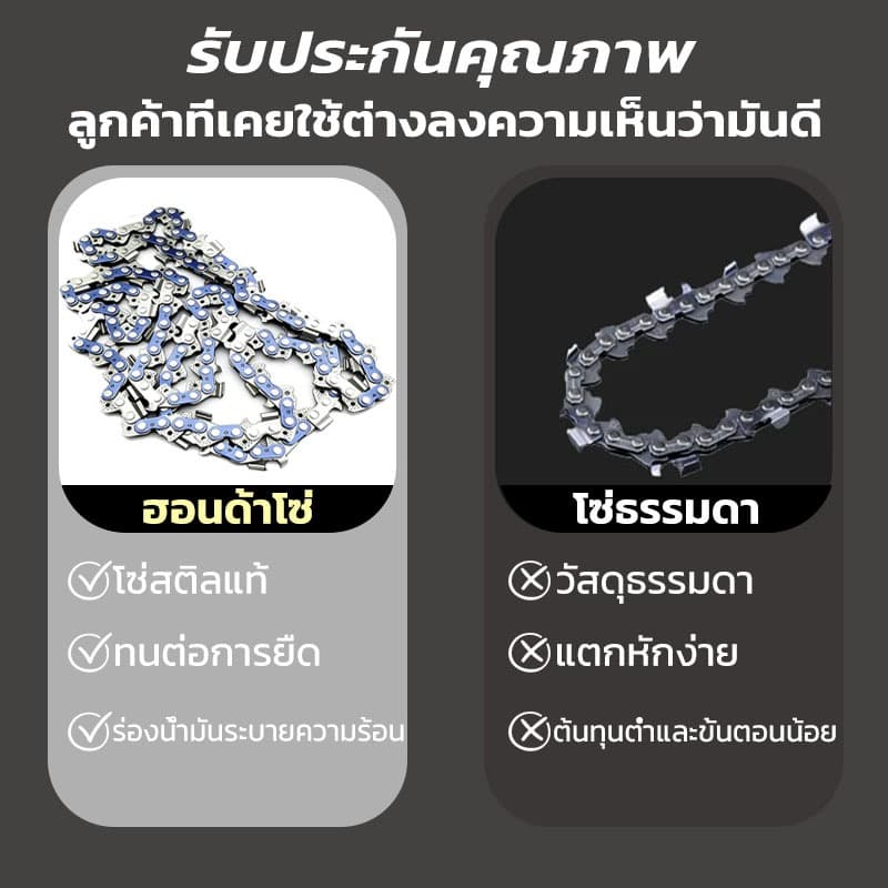 โซ่เลื่อยยนต์ 11.5 - 24 นิ้ว 3/8 325 ของแท้ ไม่ยืดง่าย สามารถตัดตะปูเหล็กได้ คมเป็นพิเศษ รูปที่ 8