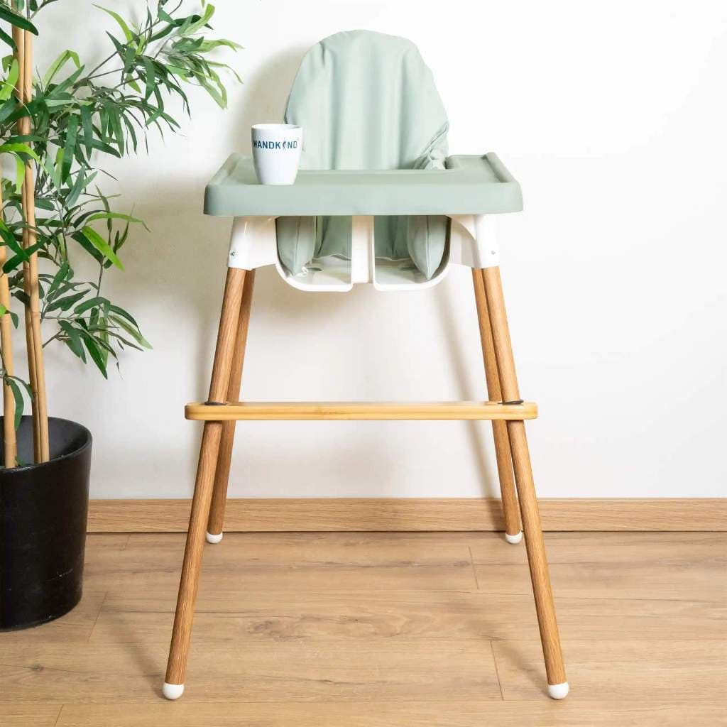 IKEA ANTILOP เก้าอี้สูง เก้าอี้กินข้าวเด็ก พร้อมถาดวาง ขาว ฟ้า ขาสีเทา ขาว ไม้ รูปที่ 6