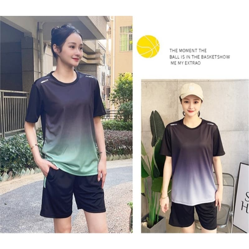 ชุดกีฬาวิ่ง ฟิตเนส แบดมินตัน ฟุตบอล ใส่สบาย รูปที่ 5
