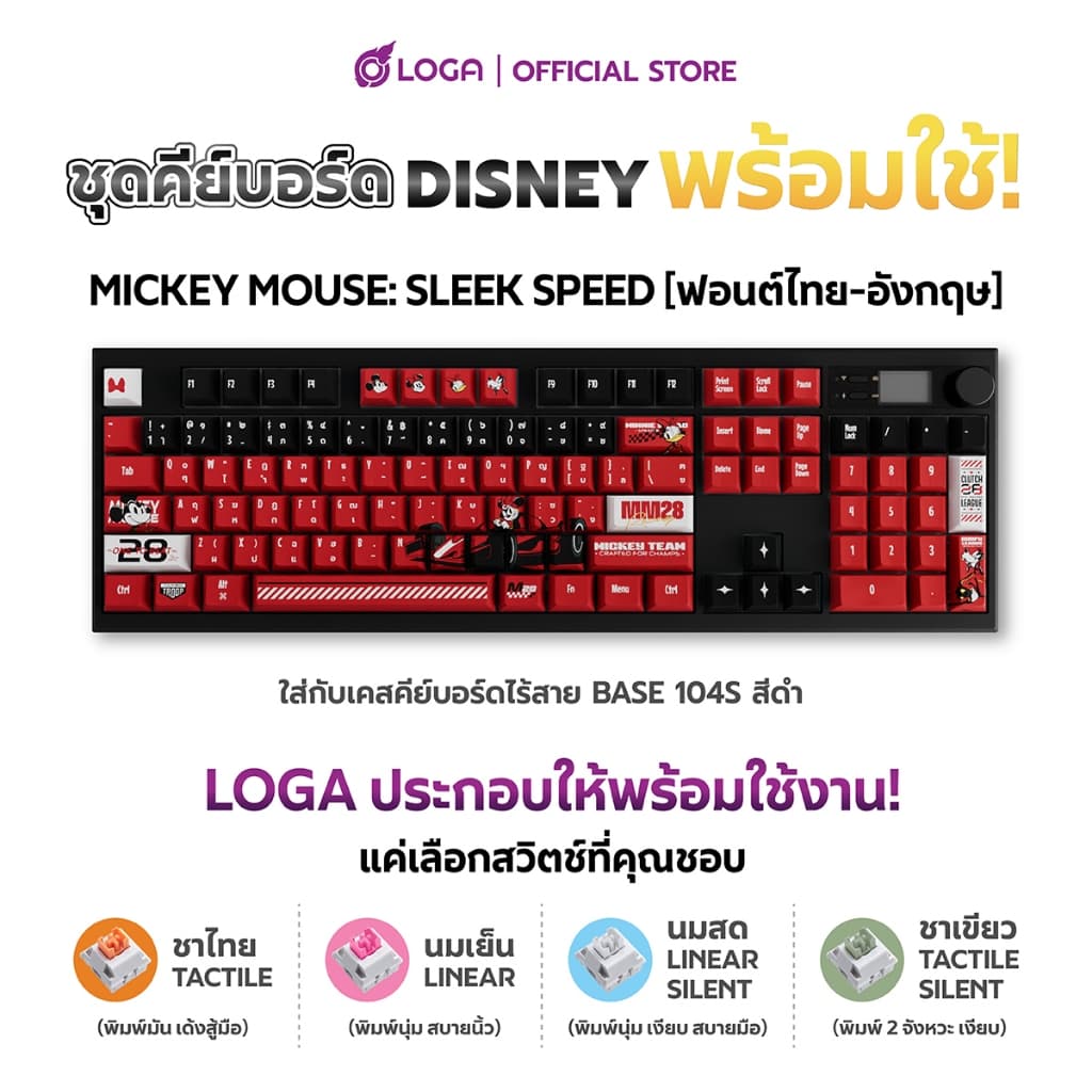 LOGA : ชุดคีย์บอร์ด DISNEY พร้อมใช้งาน รูปที่ 3