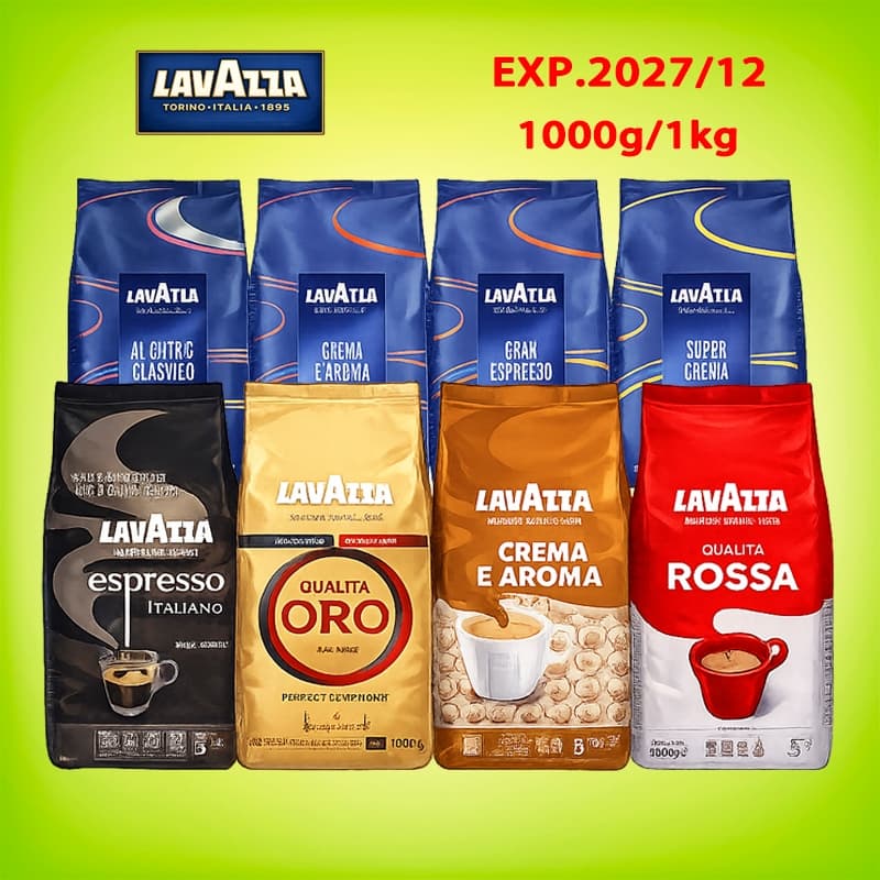 LAVAZZA coffee beans super gran crema Italy Favourite Medium Roast Coffee Beans 1000g/1kg รูปที่ 1