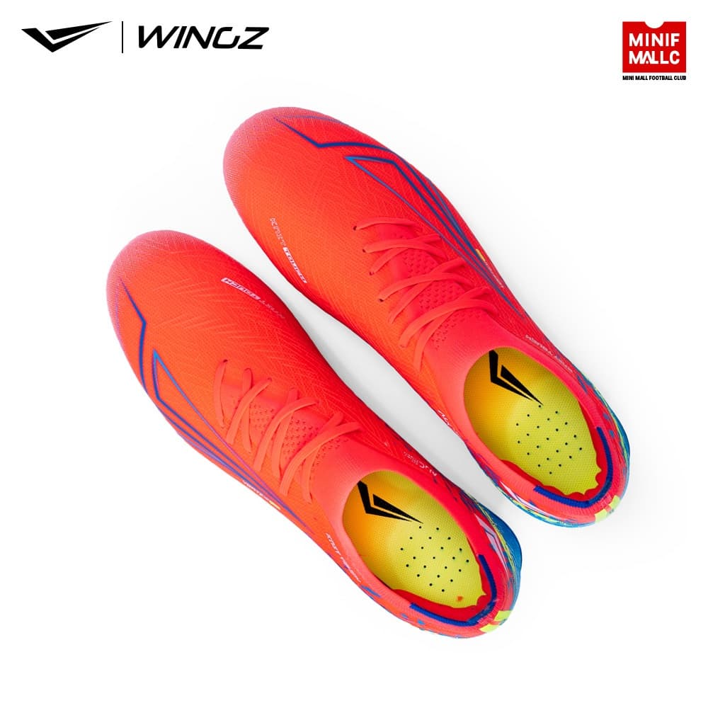 รองเท้าสตั๊ด Wingz รุ่น Vortex Neon Pink 2026 รองเท้าฟุตบอล ผ้า Knit Touch กระชับเท้า น้ำหนักเบา สวมใส่สบาย รูปที่ 4