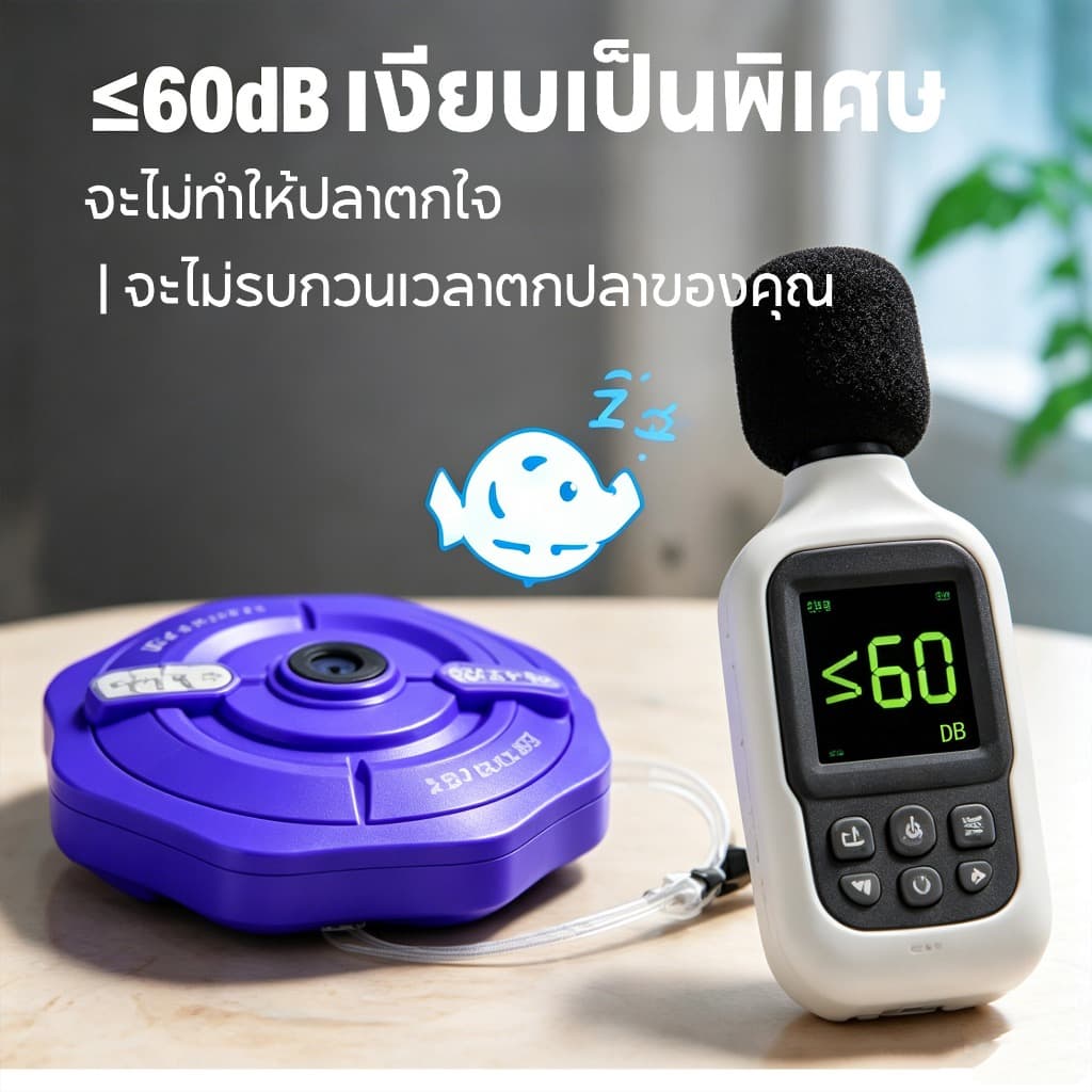 Dainamo ปั๊มออกซิเจนสำหรับตกปลา ปั๊มออกซิเจนลอยน้ำ – ใช้งานได้นาน 42 ชั่วโมง, 3 โหมด, กันน้ำ IPX7 และลอยตัวอัตโนมัติ รูปที่ 7