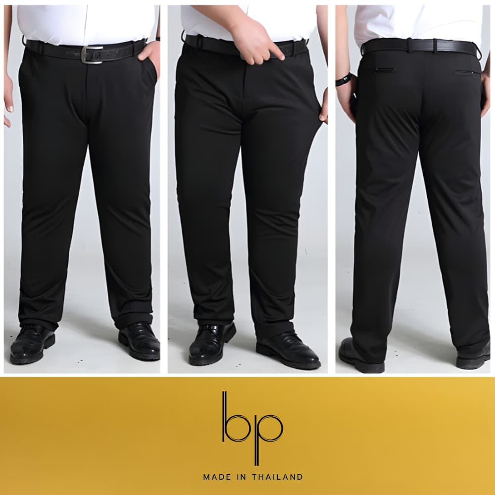 bp สแล็คนักศึกษา สแล็คผ้ายืด ทรงกระบอกเล็ก ขายาว เข้ารูปสวย เอว28-52" MADE IN THAILAND รูปที่ 6