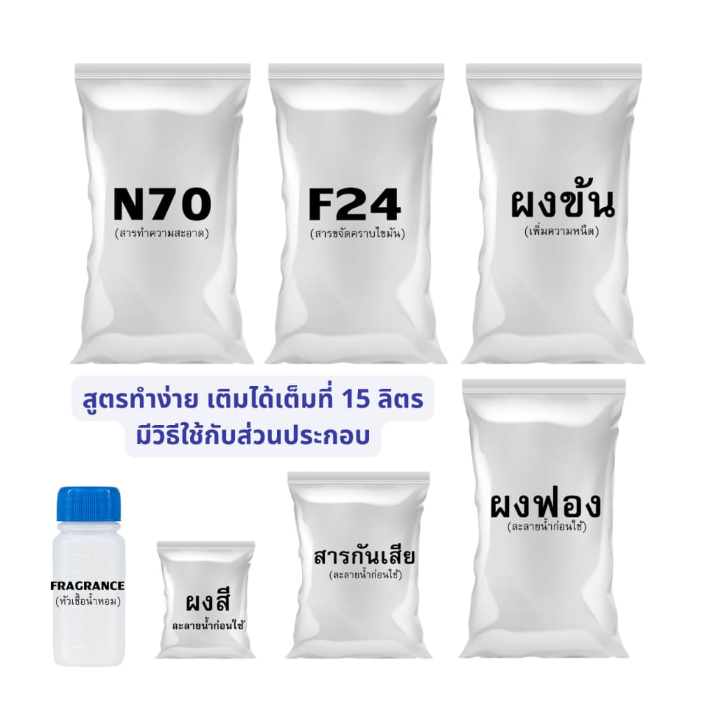 ชุดทำน้ำยาล้างจาน 15 ลิตร ขจัดคราบมันได้ดี รูปที่ 2