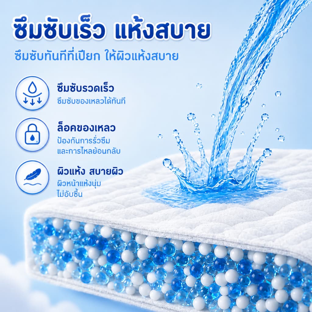 COD SUKOS กางเกงอนามัยผู้หญิง ผ้าอนามัยแบบกางเกง 32 ชิ้น ระบายอากาศ 360 องศา สำหรับผู้หญิงหลังคลอดและประจำเดือน รูปที่ 3